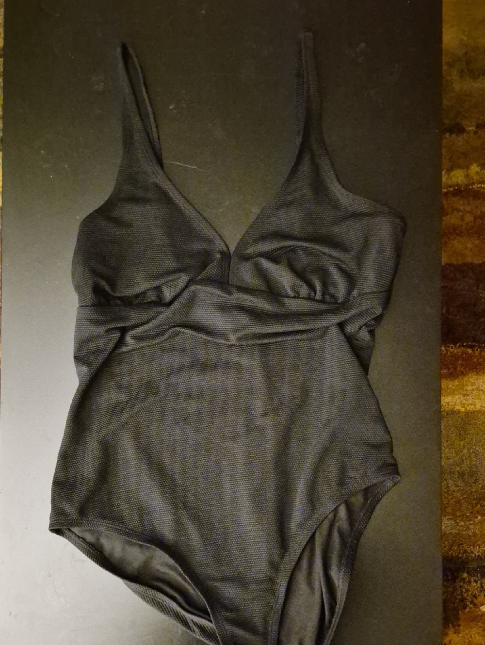 Catalina Black Ribbed One Piece